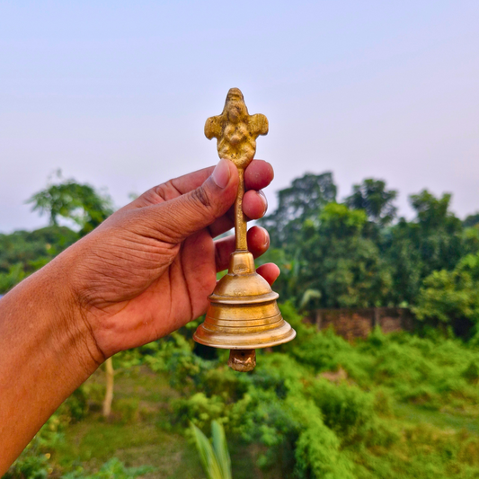 Traditional Brass Puja Bell for Rituals and Meditation.